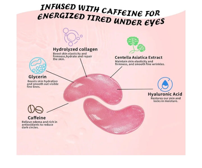 Under Eye Patches (25 Pairs), for Dark Circles Puffy Eyes Undereye Bags, Collagen Eye Patches for Wrinkles and Puffiness, Eye Skin Care a Gift for Women & Men