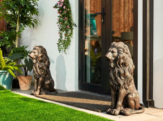 Lion Animal Garden Statue Outdoor Garden Walway Entryway Porch Balcony