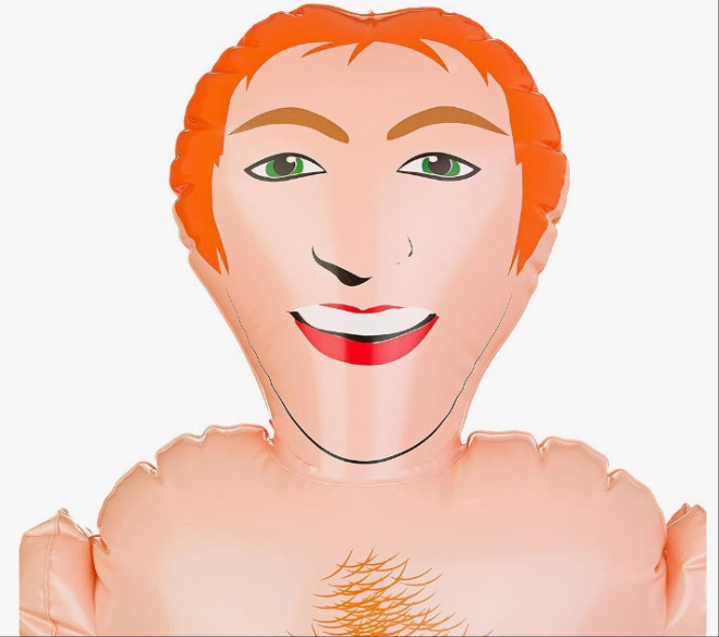 GINGER JOHN Inflatable Blow Up Doll Bachelorette Parties Photo Booth Prop 150cm Hunk Bridal Shower Wedding Fun Bachelor Party Accessory