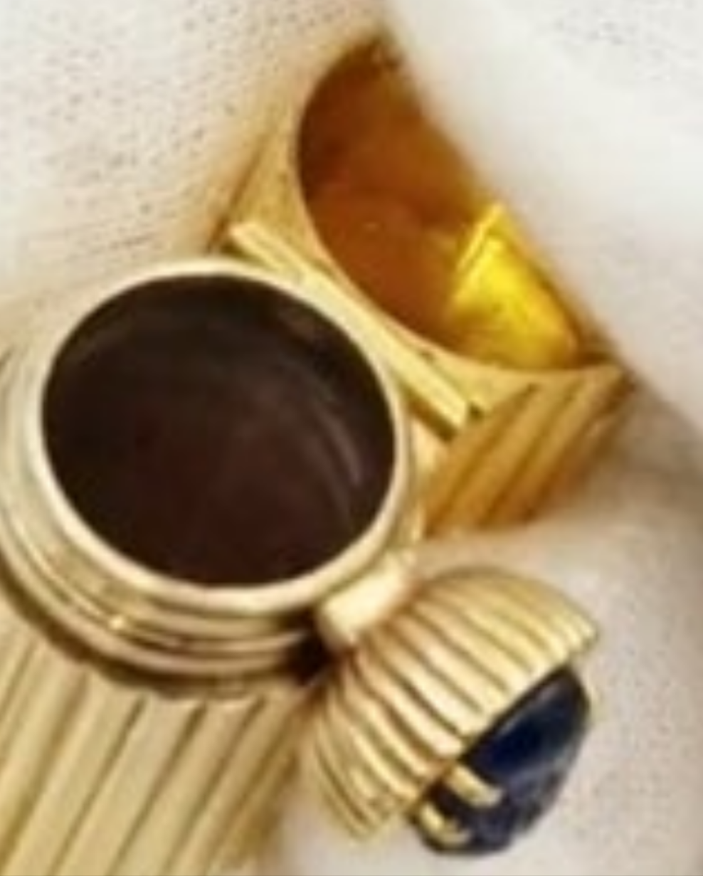 24k Gold Mughal Jadeite Jade Whiskey encrusted with gemstones Coral,Diamond,Jade,Blue Sapphire,Yellow Sapphire