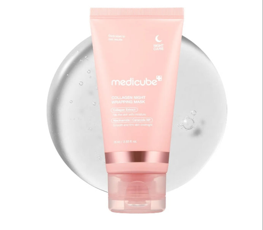 Collagen Overnight Wrapping Peel Off Facial Mask Pack - Elasticity & Hydration Care, Reduces Sagging & Dullness - Hydrolyzed Collagen For Glowing Skin - Korean Skin Care, 2.53 fl.oz