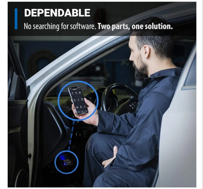 BlueDriver Bluetooth Pro OBD2 Car Scan Tool and Code Reader - Check Engine Light Vehicle Scanner for iPhone & Android