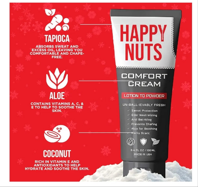 Funny Comfort Cream Deodorant For Men: Anti-Chafing Sweat Defense, Odor Control, Aluminum-Free Mens Deodorant & Hygiene Products for Men's Private Parts 3.4 oz.(1 Pack, Original)