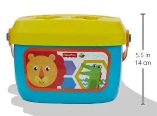 Baby's First Blocks, Stacking Toy Set of 10 Shapes for Sorting Play, for Infants Ages 6+ Months