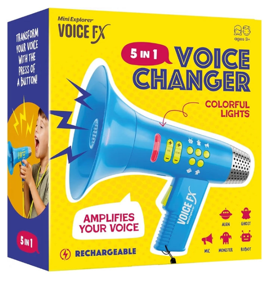 Mini Explorer Voice Changer for Kids - Voice Changing Device for Boys & Girls 3 and up - Cool Outdoor Toys Gift Ideas for Kid, Toddler