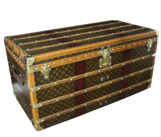 1920's Louis Vuitton Trunk in Monogram, Louis Vuitton Steamer Trunk 110 cm