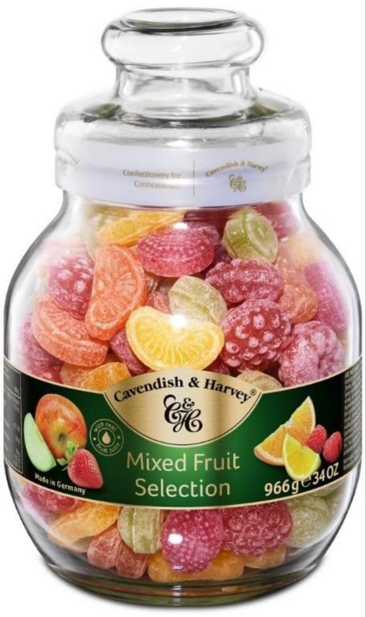 Mixed Fruit Hard Candy Drops | 34 Ounce Jar
