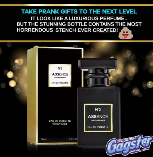Gagster Prank Perfume - Hilarious Liquid Stink Spray Fragrance Bottle - Gag Gift for Fun Stuff Pranksters - Extra Strong - Girlfriend Prank - Realistic Package - Smelly Fake Perfume Atomizer