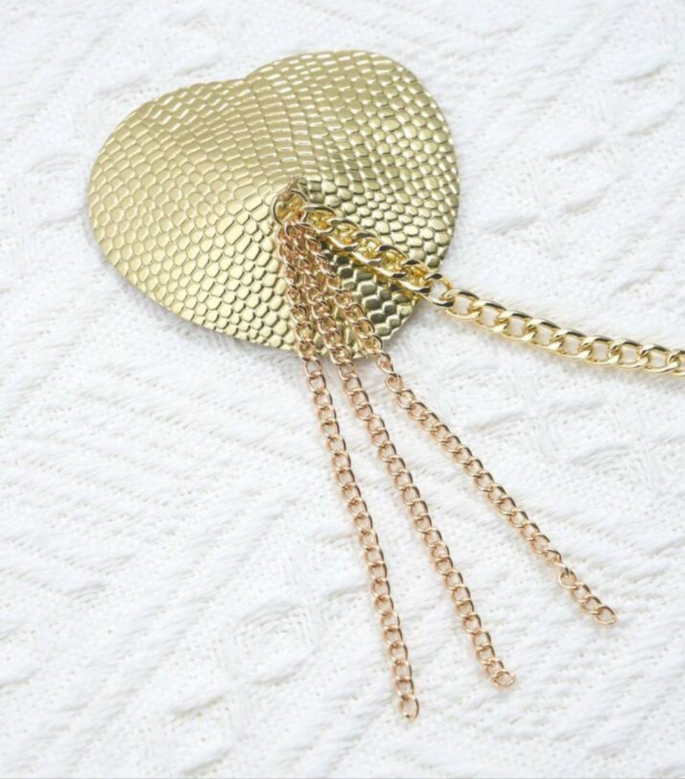 Plus Size Chain Linked Nipple Cover, Suitable For Festive Wear