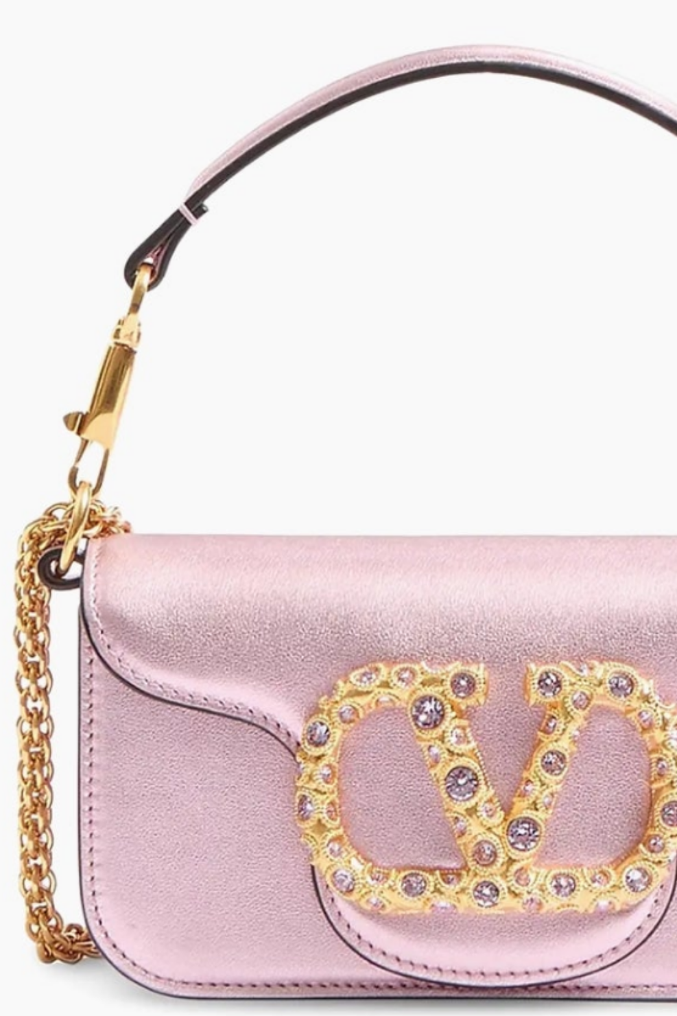 Valentino Garavani
Locò Small Shoulder Bag in Laminated Calfskin