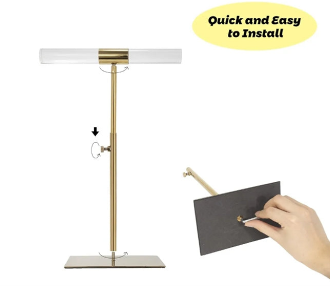 Jewelry Display Stand 2 Packs Stainless Steel Purse Display Stand Acrylic Necklaces Holder Towers Adjustable Height Tabletop Jewelry Organizer for Home Store Boutique
