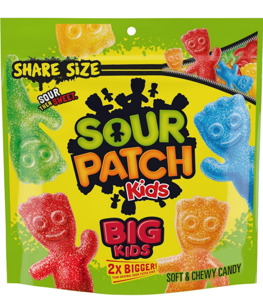 SOUR PATCH KIDS Big Kids Soft & Chewy Candy, Share Size, 12 oz