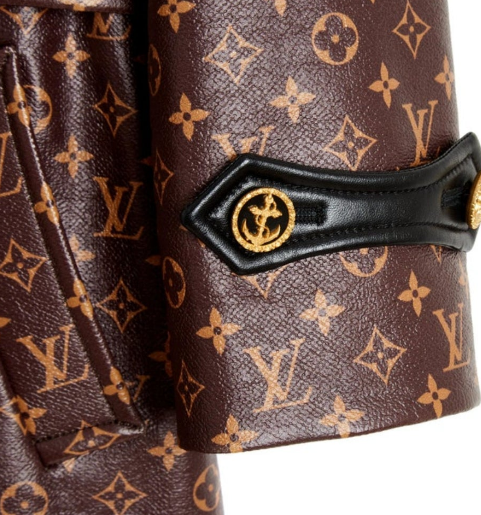 Hot Louis Vuitton 2020 Manteau FR38 LV Silk Monogram Trench Coat UK10 US8 NWT