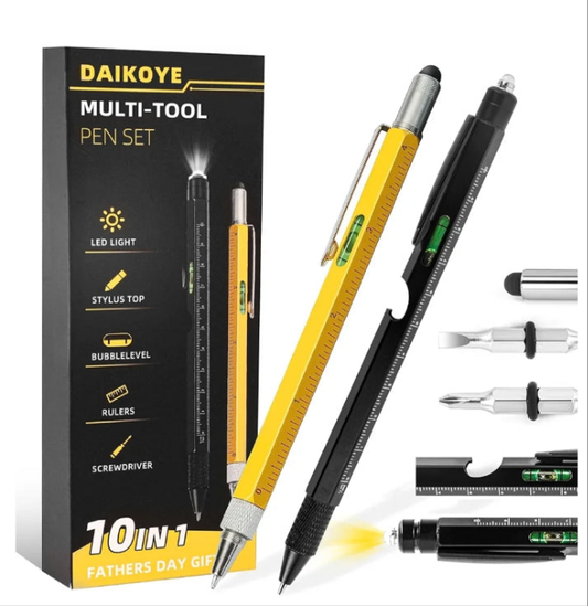 Fathers Day Dad Gifts,Gifts for Men from Daughter Son Wife, Multitool Pen 10 in 1 Multi Tool Gifts for Dad Men Grandpa Christmas Day Gifts from Son Husband's Gift