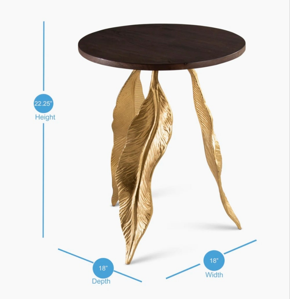 Solid wood feather design table