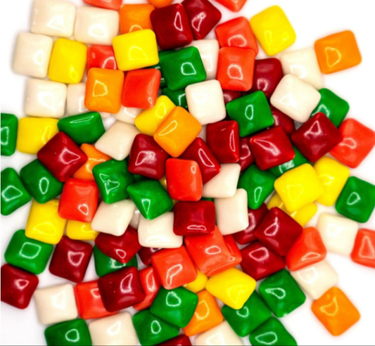 Chiclet Gum - 400 Pieces of Assorted Rainbow Colored Fruit Flavored Chewing Bubble Gum, Yellow