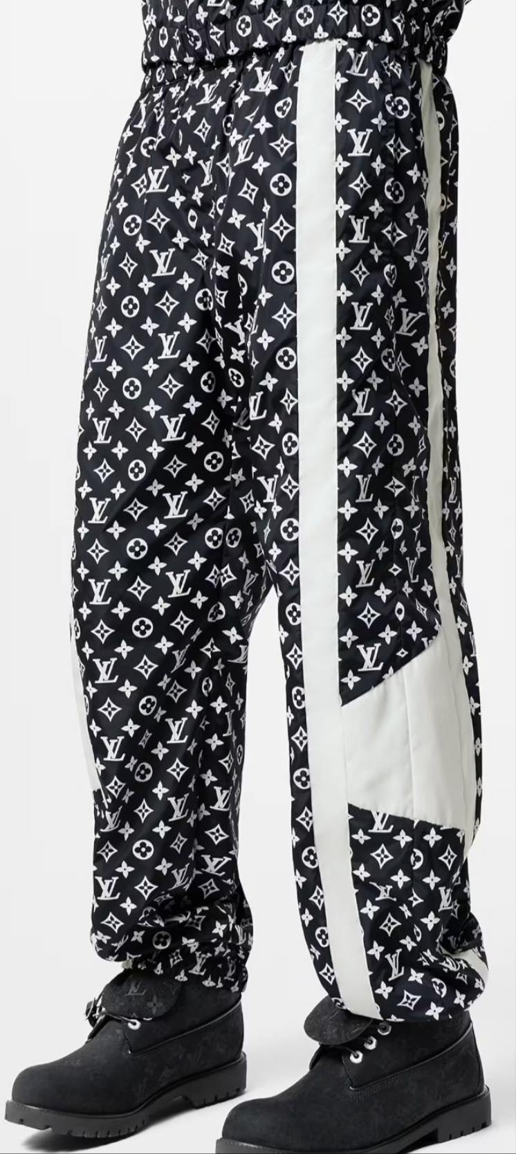 Louis Vuitton Monogram Printed Technical Track Pants And Monogram Printed Technical Track Top 2 piece outfit