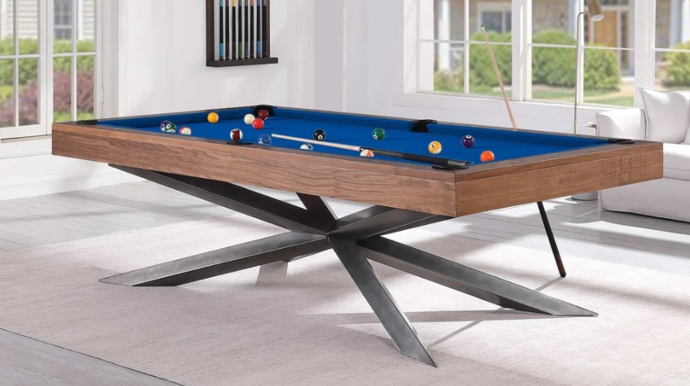 8' Slate Pool Table New Style with pool balls Included with wood top cover 1 free special cue ball from Cocomoney Included
