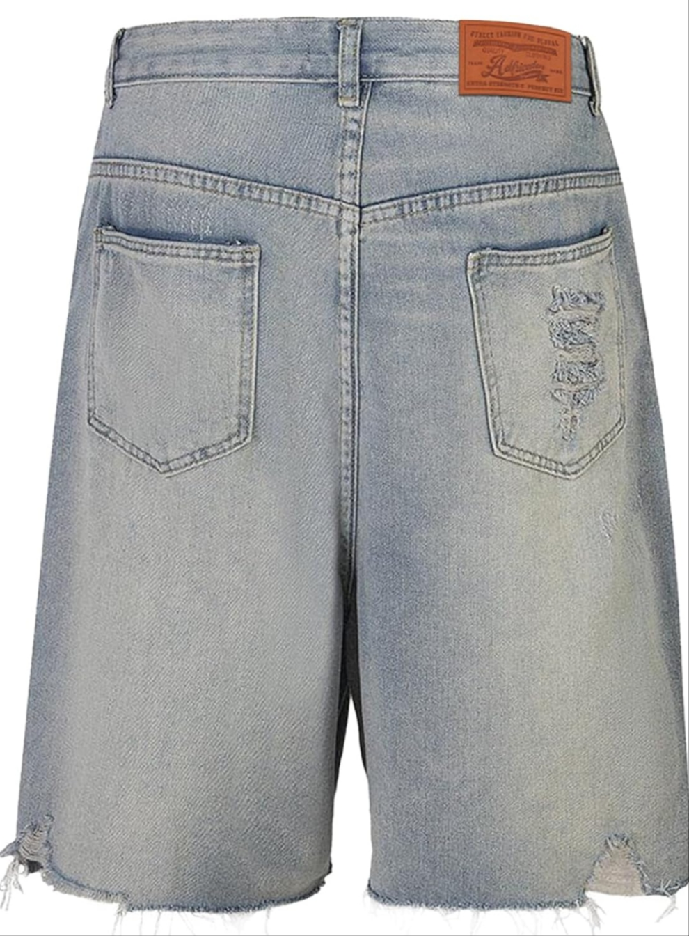 Rhinestone Application Jort Casual Denim Shorts Wide Leg Jeans Streetwear Trendy Bottoms