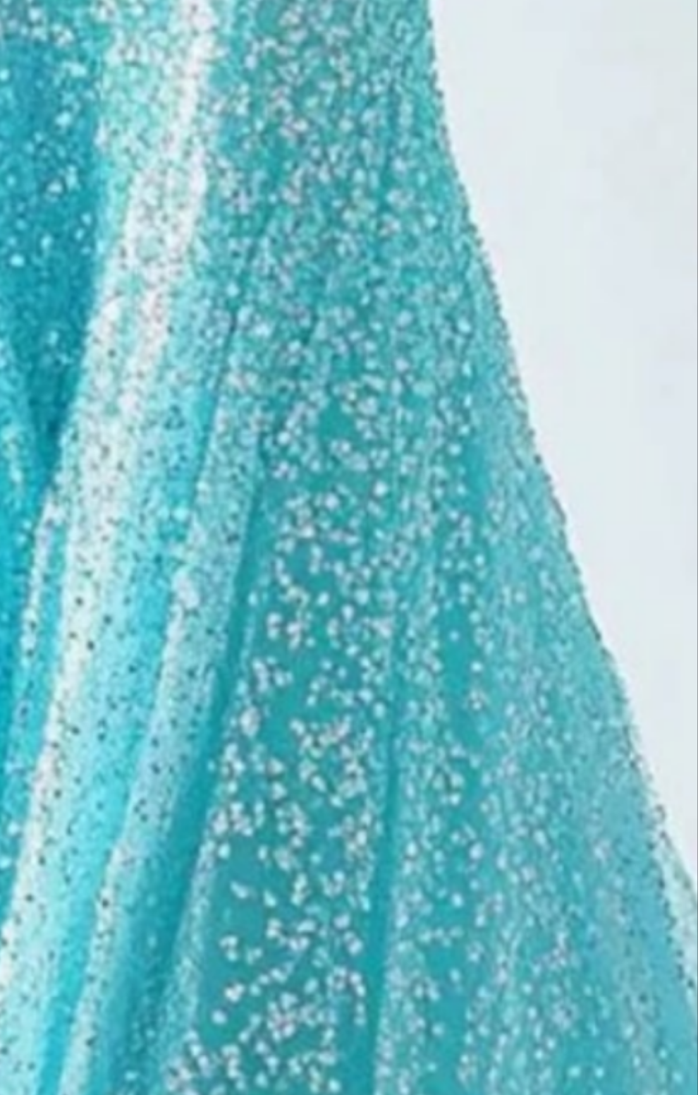 Rhinestone Feather Long Sleeve Fishtail Maxi Dress-Blue [Custom-Made] COCOMONEY