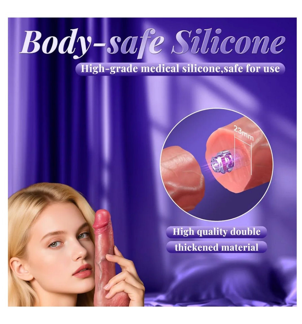 Sex Toy Thrusting Dildo Vibrator，Suction Cup Dildo Penis with 10 Thrusting & 3 Vibrating Modes for G Spot Vagina Anal Sex Stimulation，Soft Silicone Dildos Adult Sex Toys for Women and Couple