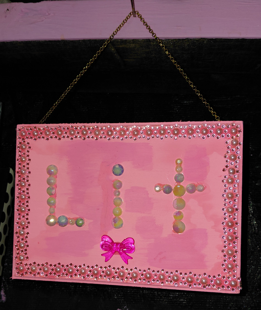 COCOMONEY ART Lit girl 1 OF 1 CUSTOM PIECE BY COCOMONEY painting on wood