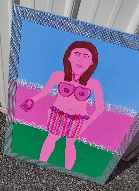 COCOMONEY ART 1 OF 1 blessed CUSTOM PIECE BY COCOMONEY painting on canvas