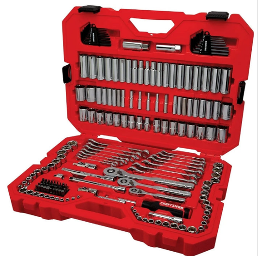 CRAFTSMAN Mechanics Tool Set, 1/4 and 3/8 Inch Drive, 189 Piec