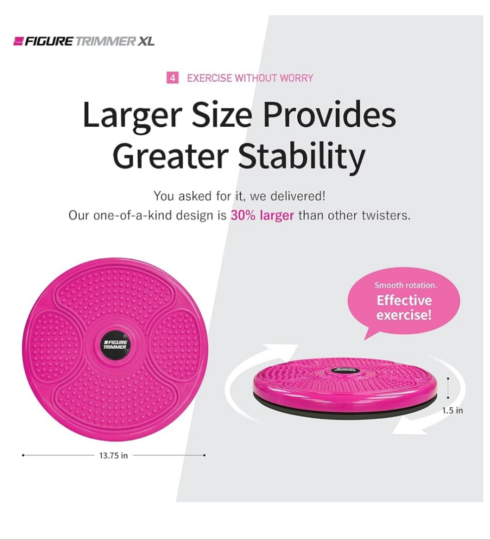 Core Abs Twister Board - Waist Sculptor Twister Board for Core & Ab Exercise - Waist Twisting Disc, Dizzy Disc Twist Board for Slimming Workout with 8 Magnets Reflexology