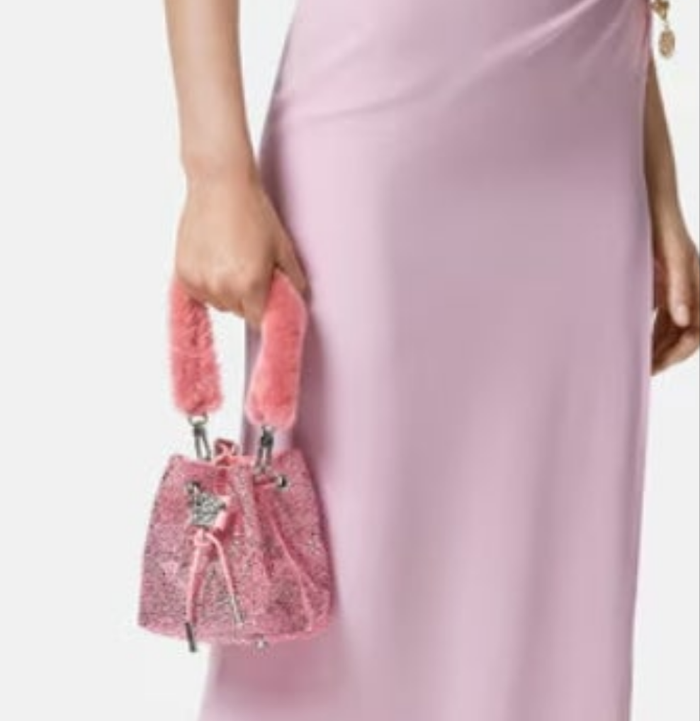 Versace Crystal La Medusa Mini Bucket Bag
