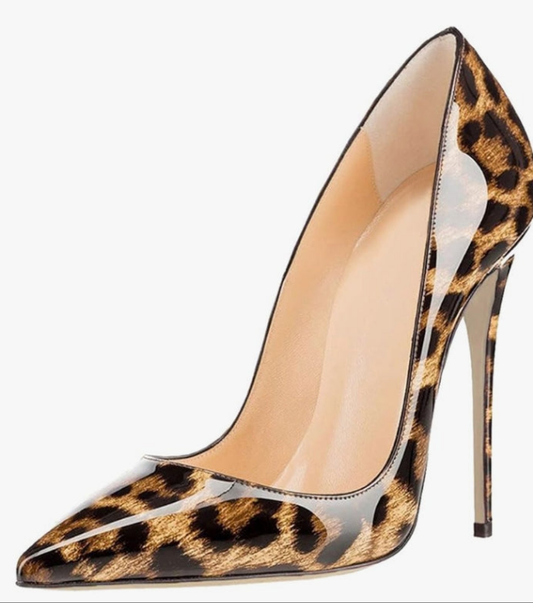 Women's Sexy Pointed Toe High Heels,4.72 inch/12cm Patent Leather Pumps,Wedding Dress Shoes,Cute Evening Stilettos