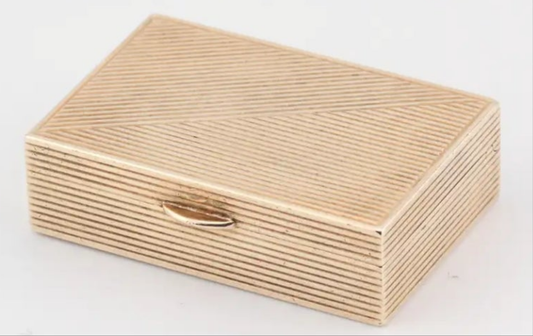 14k Gold Tiffany & Co. Heavy Vintage 14k Gold Pill Box hallmark of 1970s design