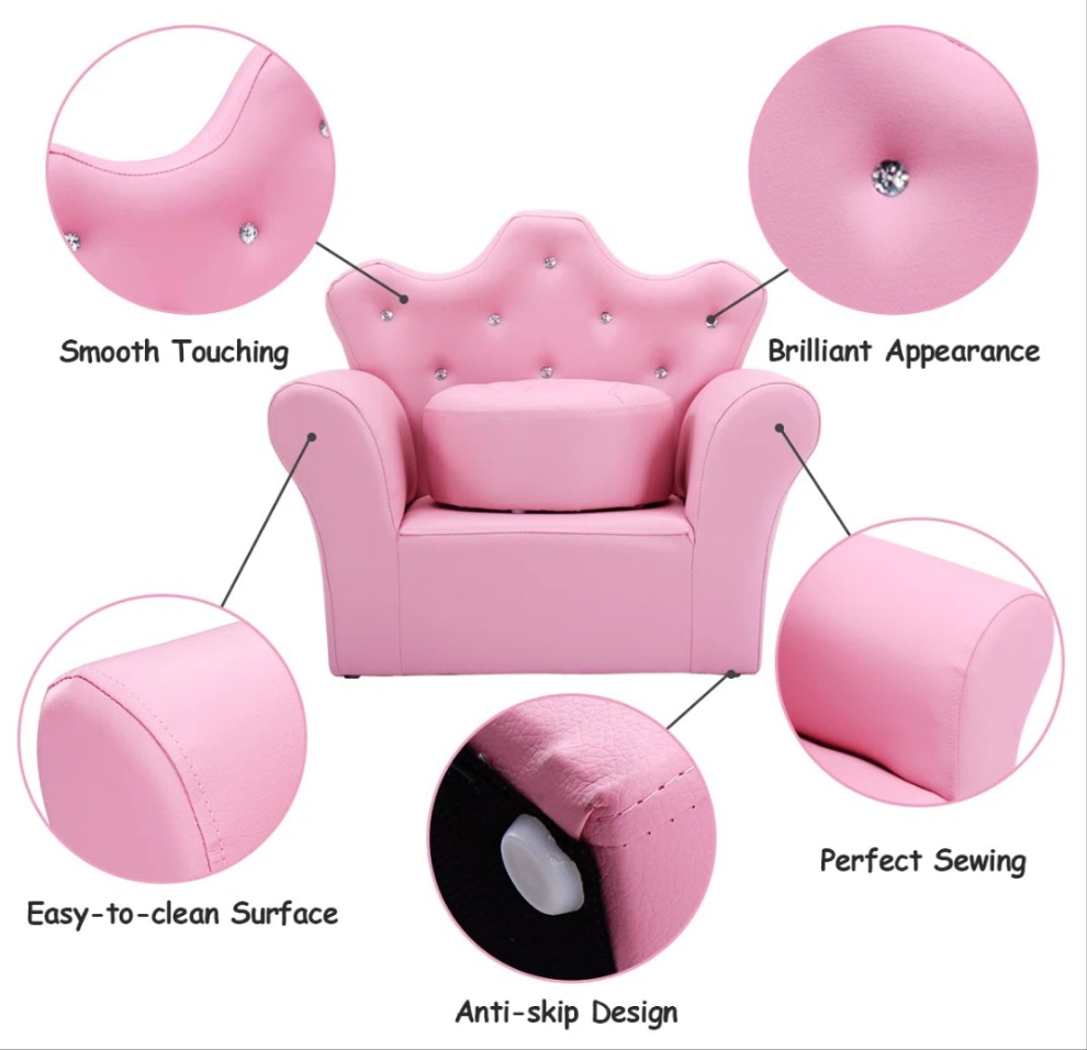 Kids 7'' Club Chair Chair and Ottoman