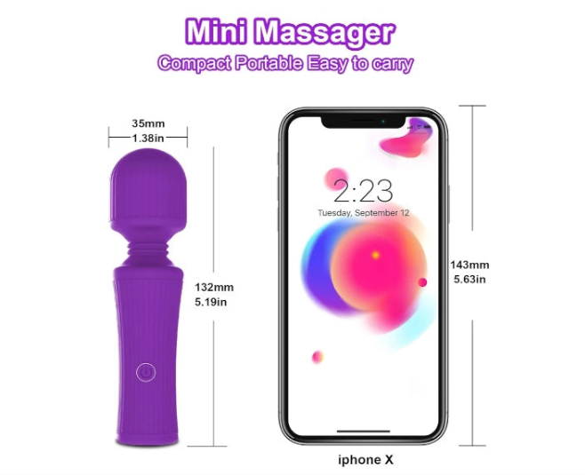 Mini Massager, Powerful Mini Handheld Massager with 10 Speed Modes Cordless Massager for Slight Pain Relief & Neck Shoulder Back Massage