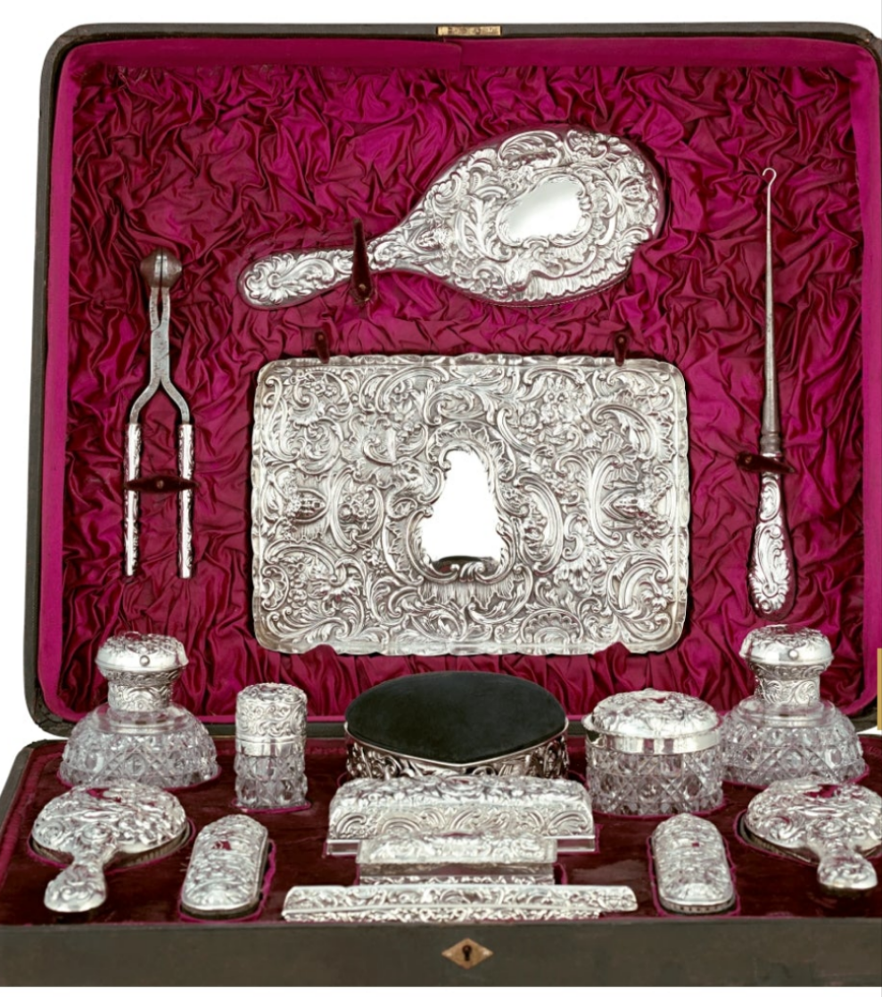 Antique Victorian Dressing Table Set by