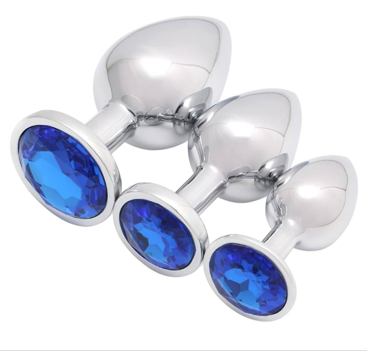 Butt Plug 3 Pcs Luxury Jewelry Design Fetish Anal Butt Plug