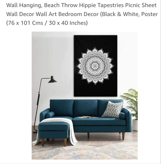 Tapestry white black