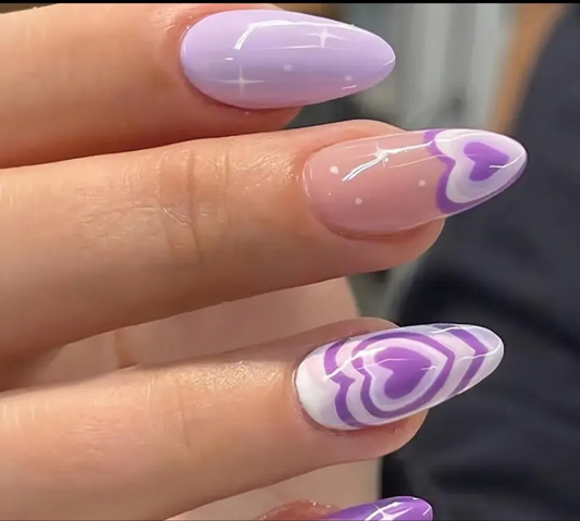 24 piece acrylic nails almond