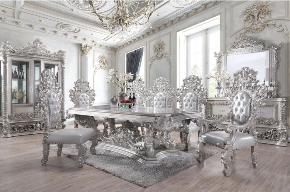 Stunning 6 - Person Pedestal Dining Set for the upper class Individual with style