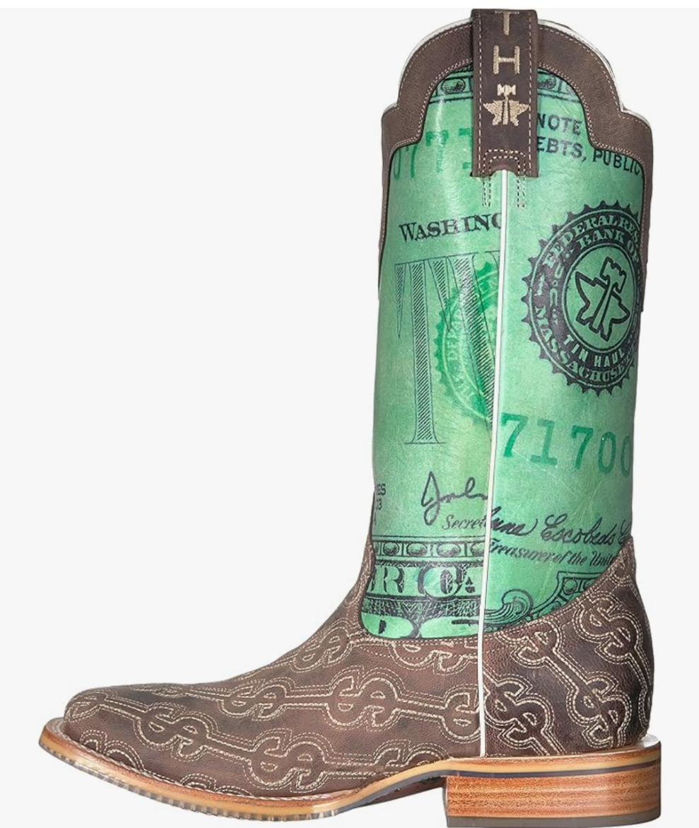 Men's Duece Western Boot Money print fashion