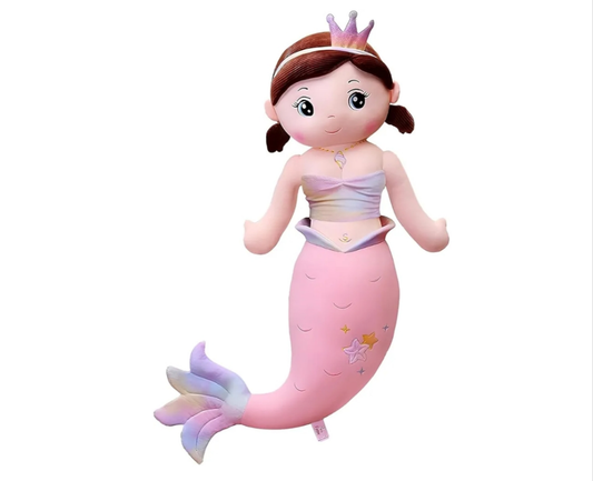 Mermaid Stuffed Animal Plush, 49.2in Cute Soft Pink Hugging Mermaid Plushies Pillow Toys Kawaii Birthday Gift for for Adults Kids Boys GirlsMERMAID STUFFED ANIMAL --the mermaid plushie toys is made of high quality PP fabrics padding,good elasticity,