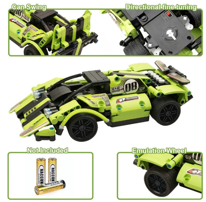 STEM Building Toys for Kids with 2-in-1 Remote Control Racer Snap Together Engineering Kits Early Learning Racecar Building Blocks - Best Gift for 6＋Year Old Boys and Girls