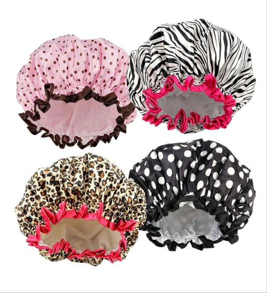 Shower cap bonnet 1 pk 1 piece polyester