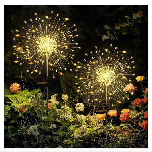 Garden Outdoor Decor Lights 120LED 2Pack, Solar Garden Lights for Yard Outside Fairy Garden Lights Decorative, Solar Lights for Yard Pathway Flowerbed Planter Balcony Patio Garden Decor