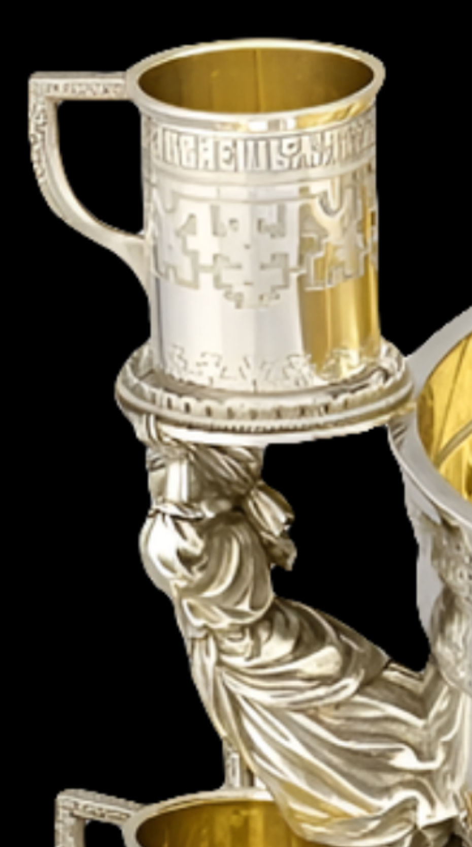 ANTIQUE Russian Imperial Silver Punch Set from Czar Alexander III