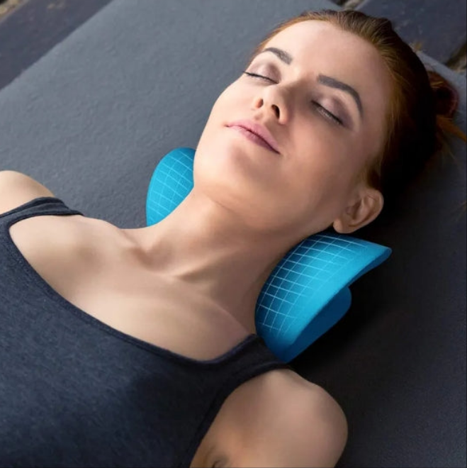 Neck and Shoulder Relaxer, Cervical Traction Device for TMJ Pain Relief and Cervical Spine Alignment, Chiropractic Pillow Neck Stretcher