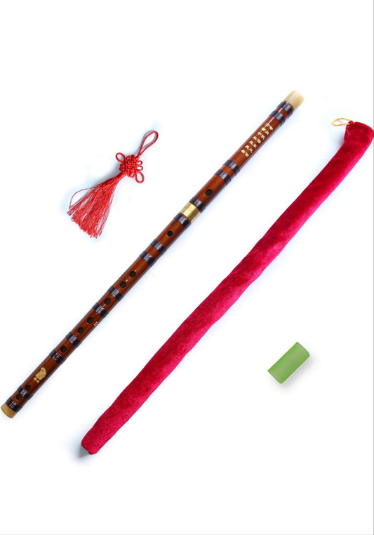 Vintage Style Bamboo Flute Chinese Musical Instrument Traditional Dizi (KEY D)
