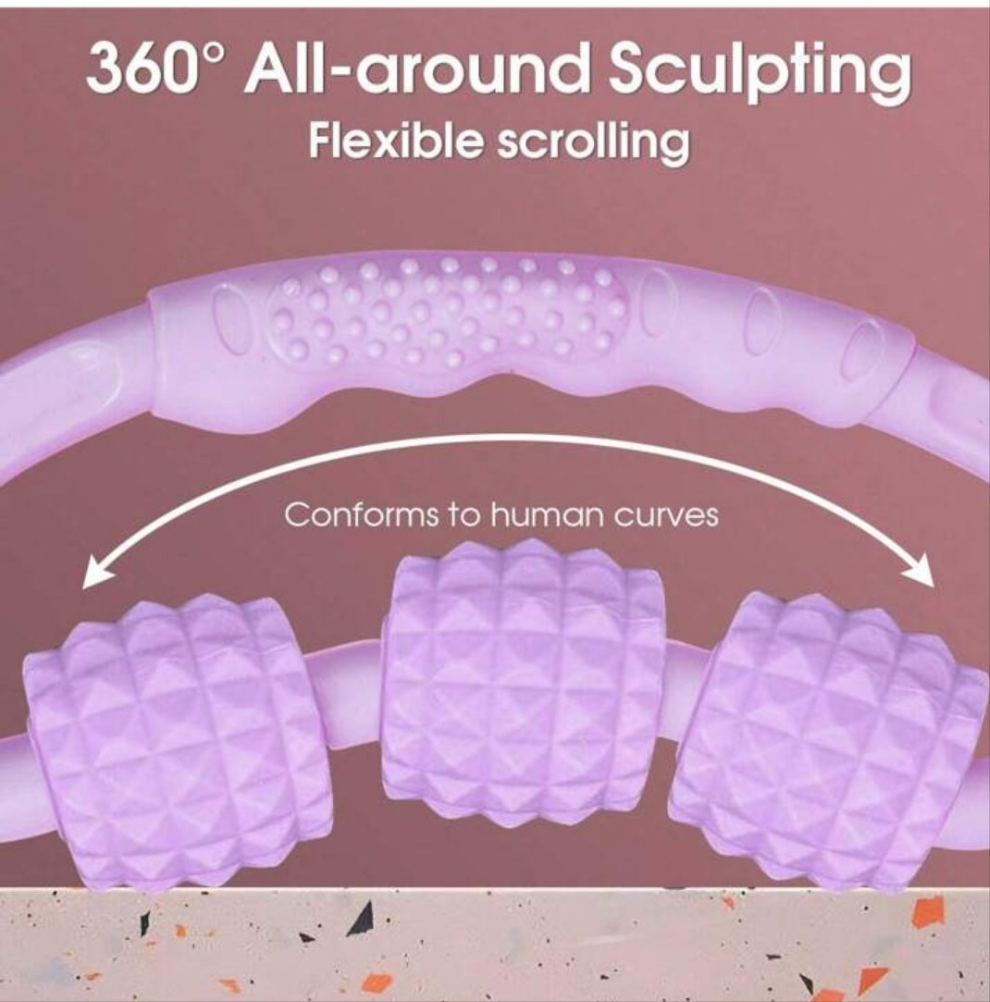 Massage Roller Anti-Cellulite Massager Body Leg Roller Yoga Training Device U-Shaped Pilates Muscle Relaxation Roller material abs