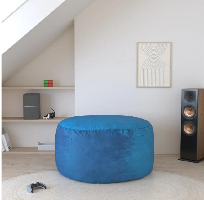 Bean Bag Chair: Giant 5' Memory Foam Furniture Bean Bag Chair for Adults with Microfiber Cover - 5Ft,Blue