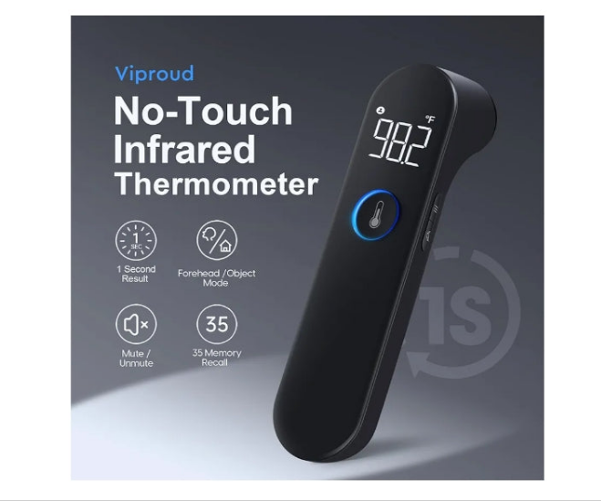 No-Touch Forehead Thermometer for Adults and Kids, Fast Accurate Baby Thermometer with Fever Alarm & Mute Mode, FSA HSA Eligible - Take Quick Temperature Easily
